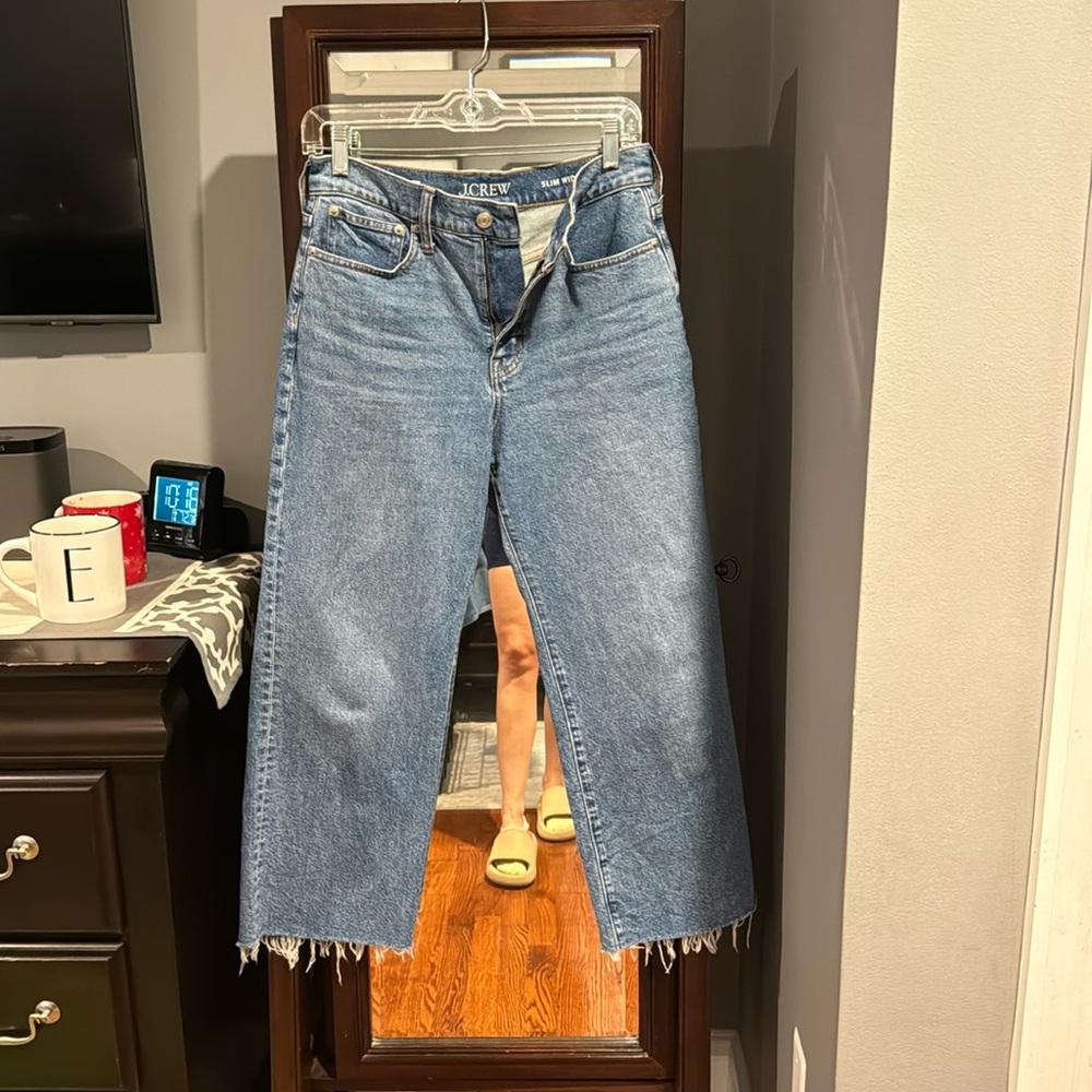 J Crew slim wide leg jean size 27 petite
